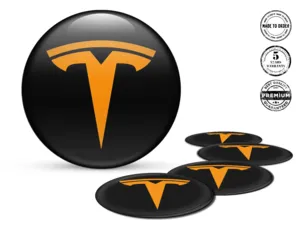Tesla Style Emblème Roue Amélioration Bombée Résine